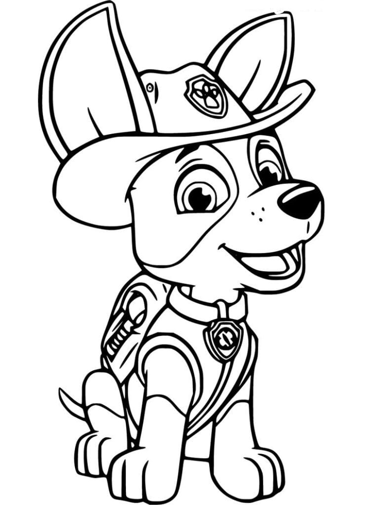 Ausmalbild Paw Patrol Tracker Der Husky