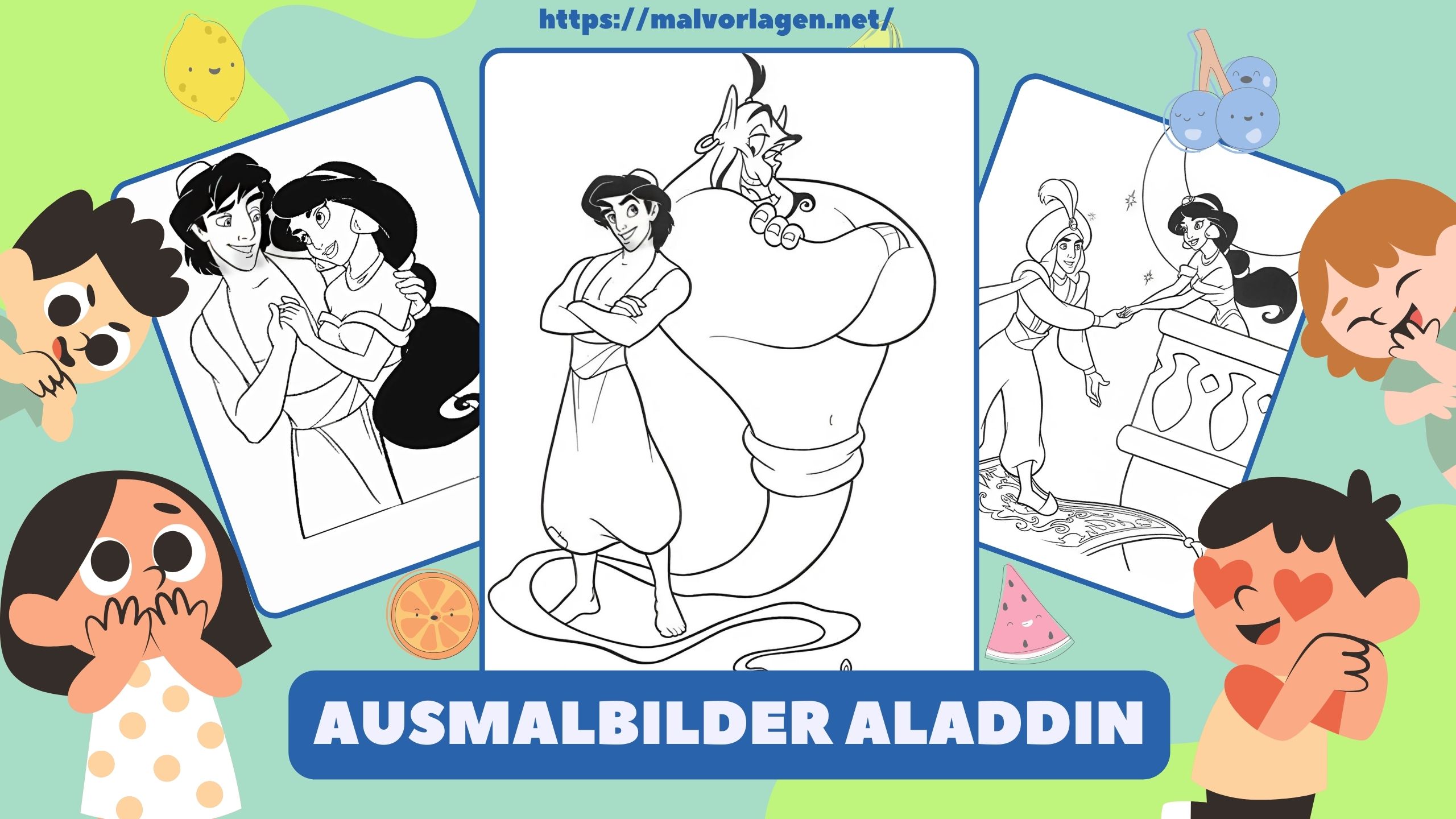 Ausmalbilder Aladdin