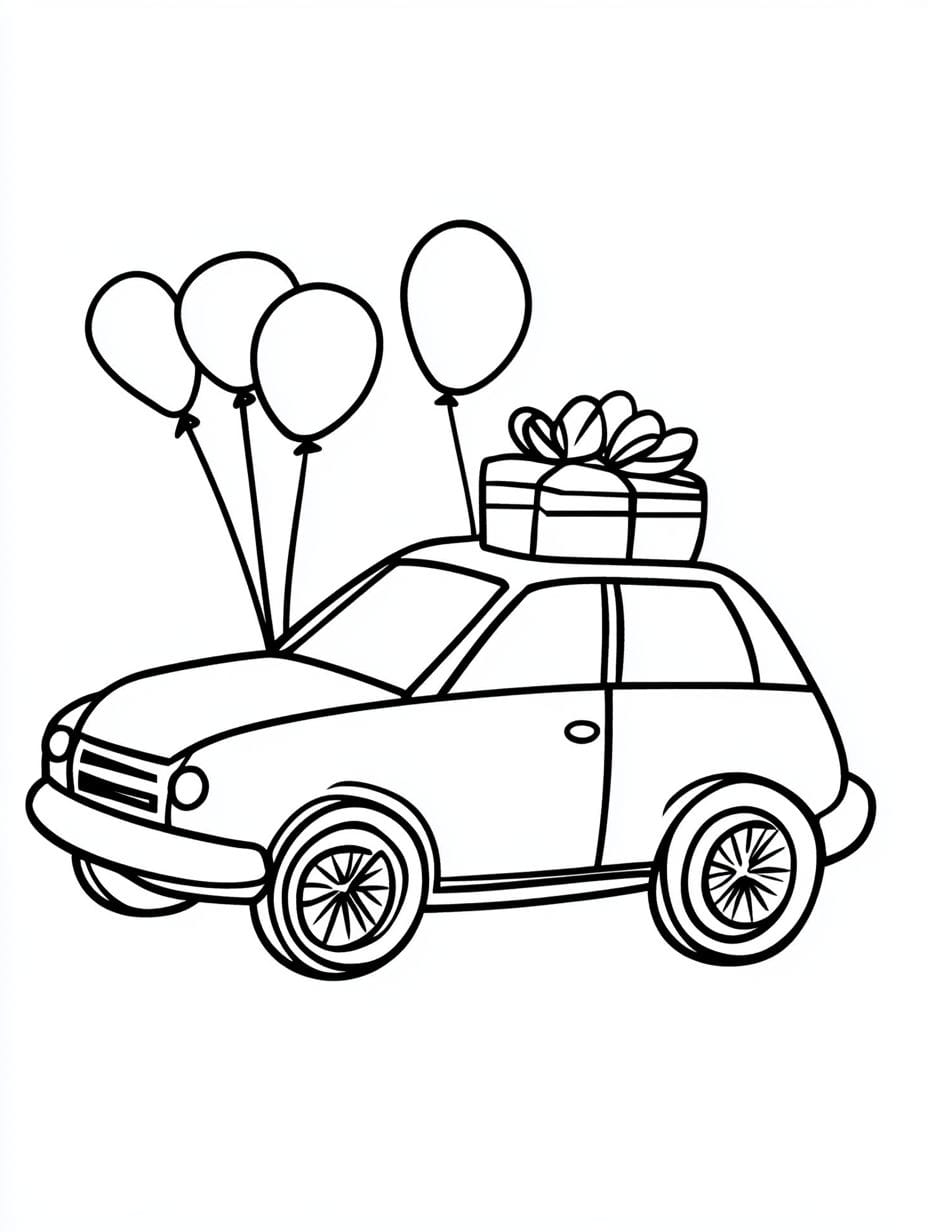 Ausmalbilder Alles Gute Zum Geburtstag Auto