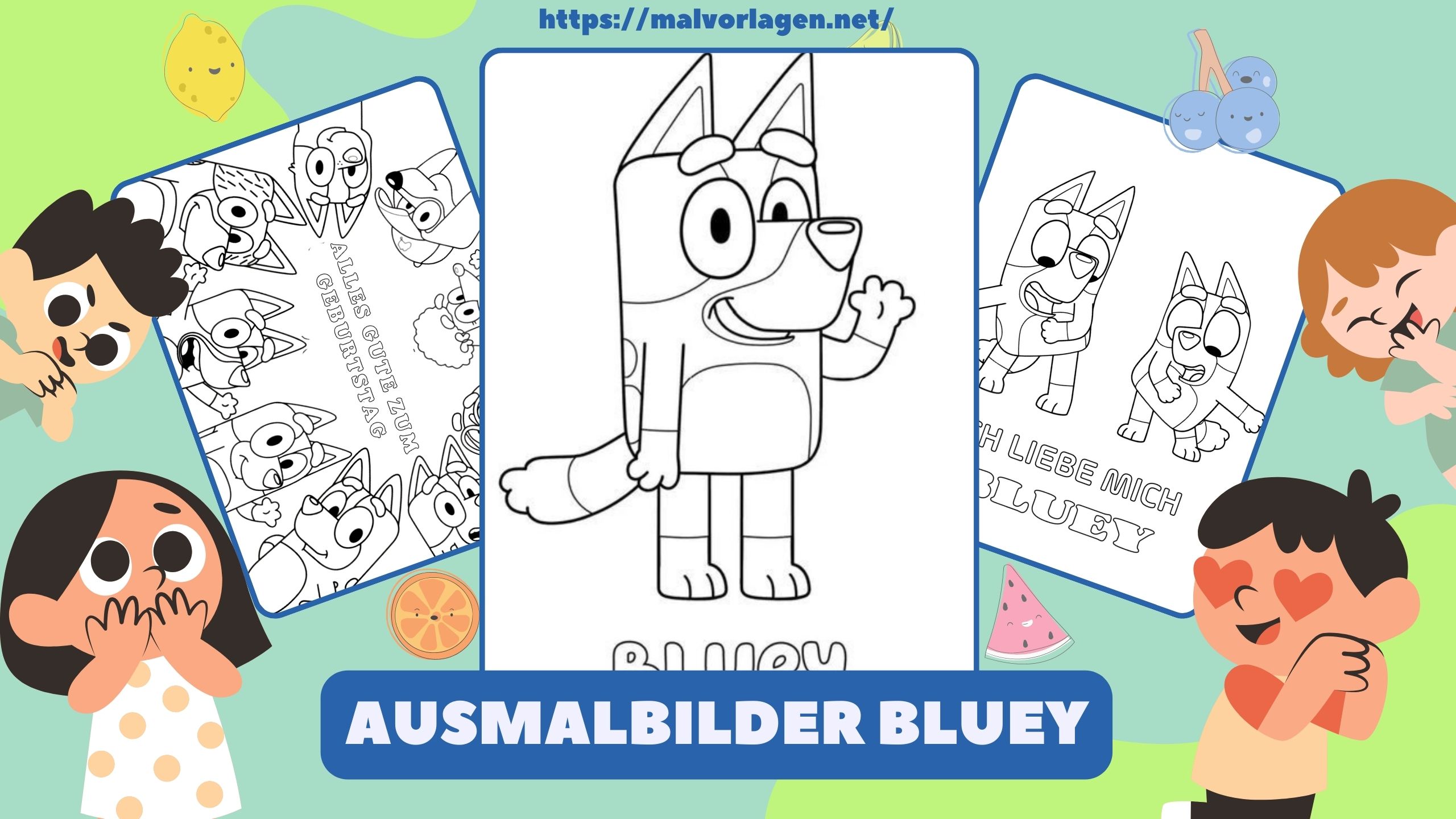 Ausmalbilder Bluey