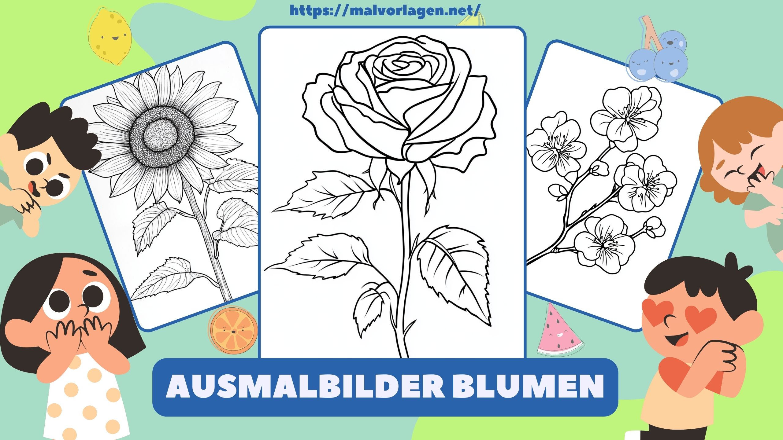 Ausmalbilder Blumen