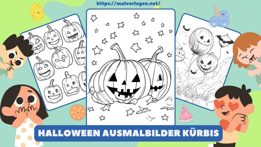 Ausmalbilder Halloween Kürbis