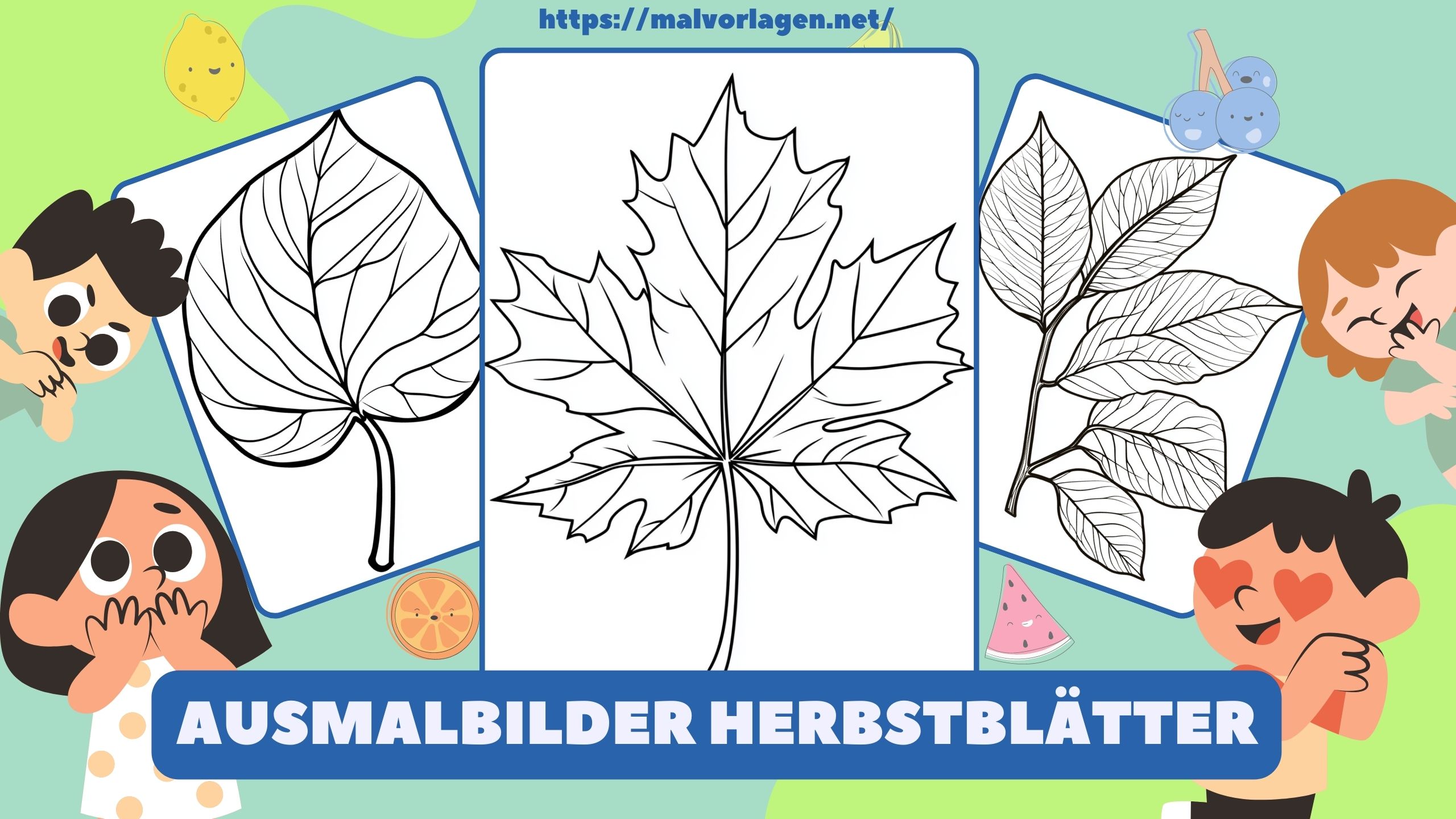 Ausmalbilder Herbstblätter