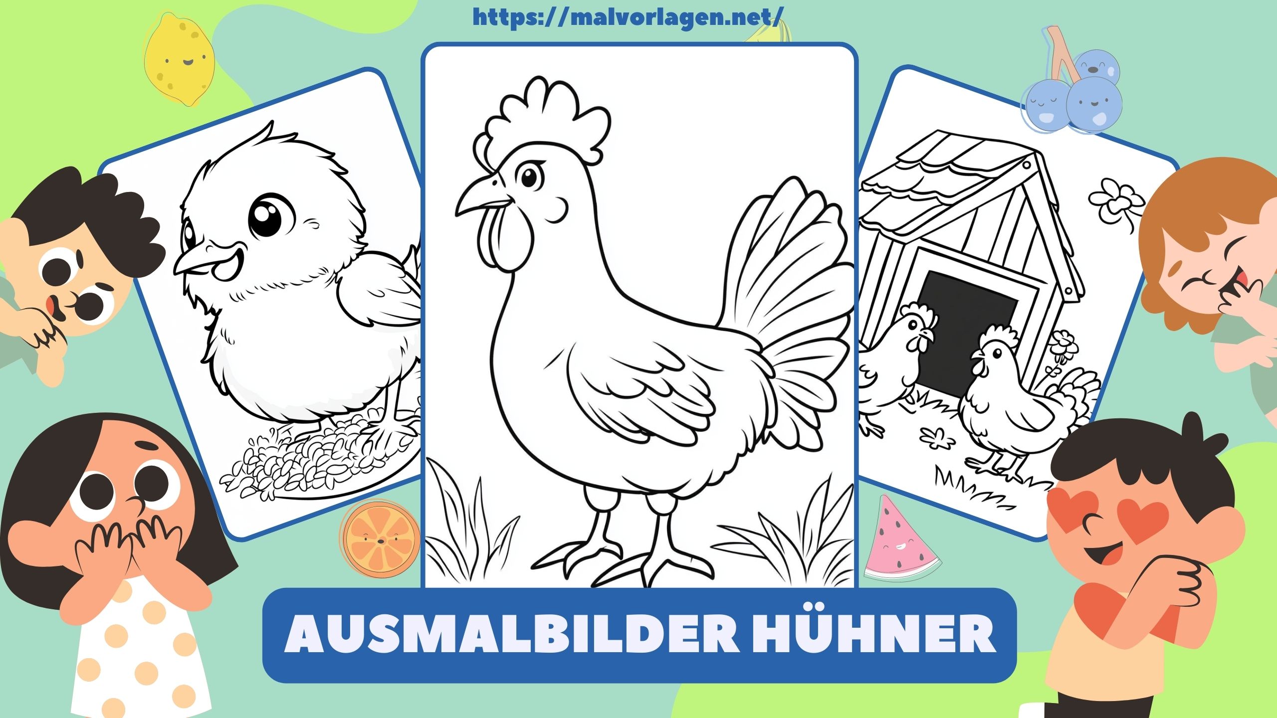 Ausmalbilder Hühner