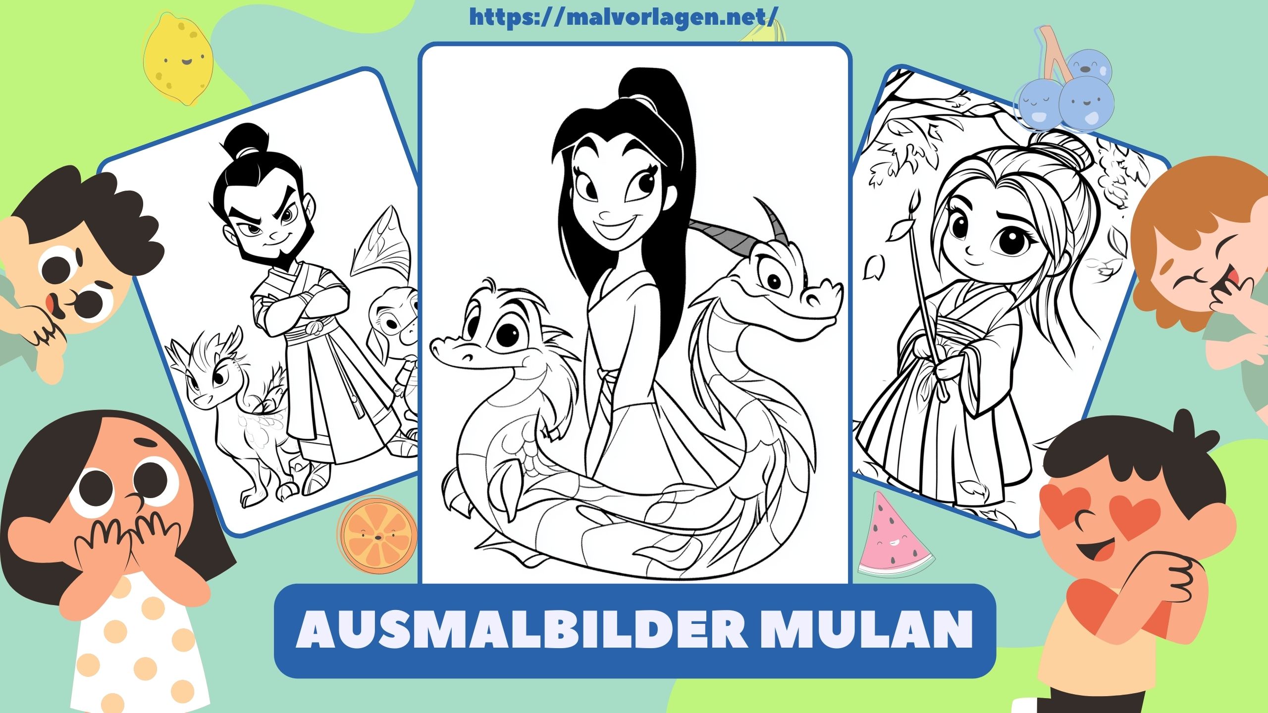 Ausmalbilder Mulan