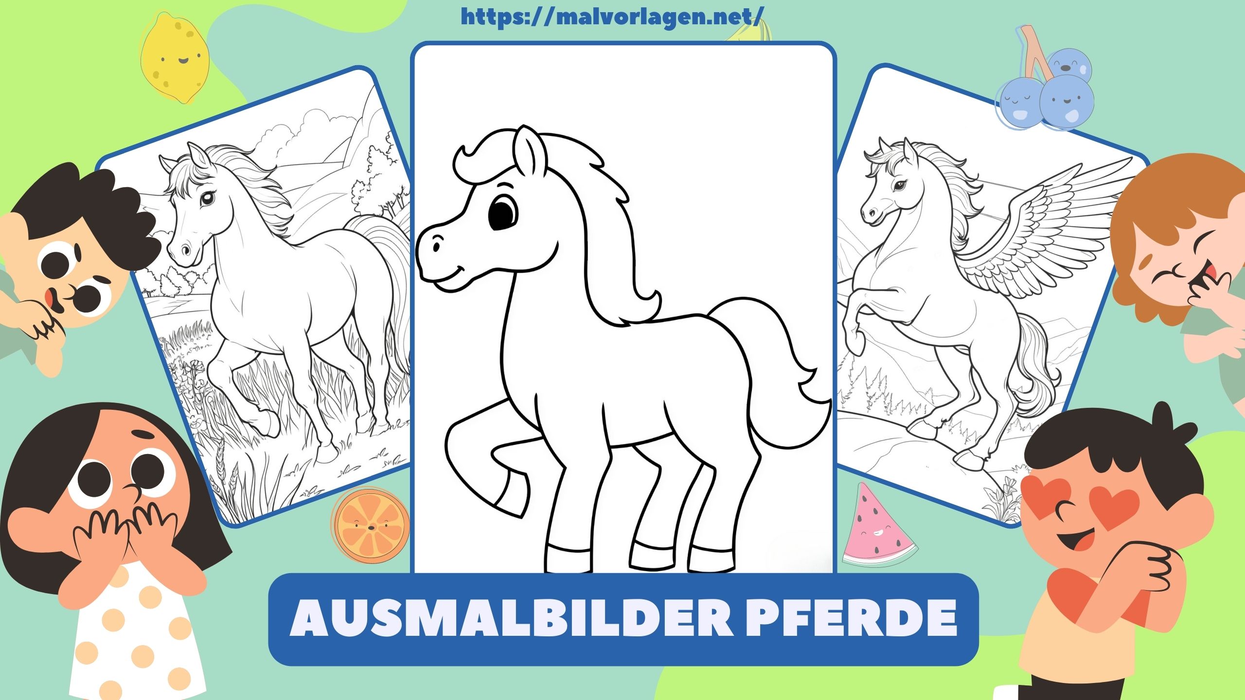 Ausmalbilder Pferde