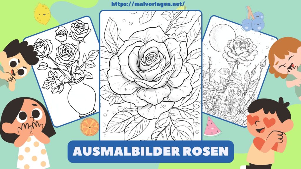 Ausmalbilder Rosen