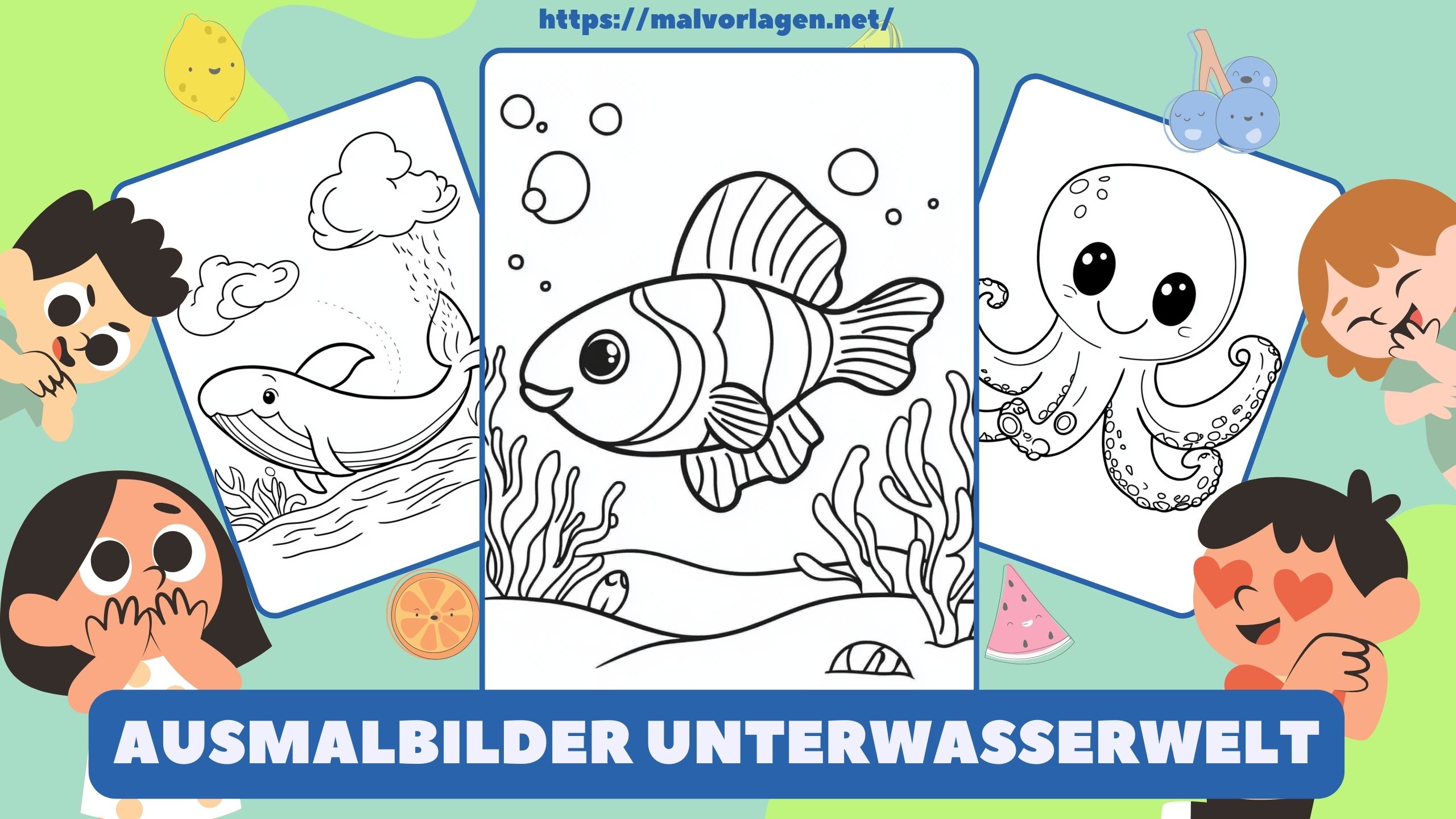 Ausmalbilder Unterwasserwelt