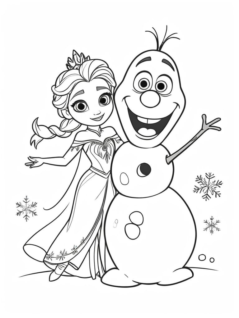 Elsa Und Olaf Ausmalbilder