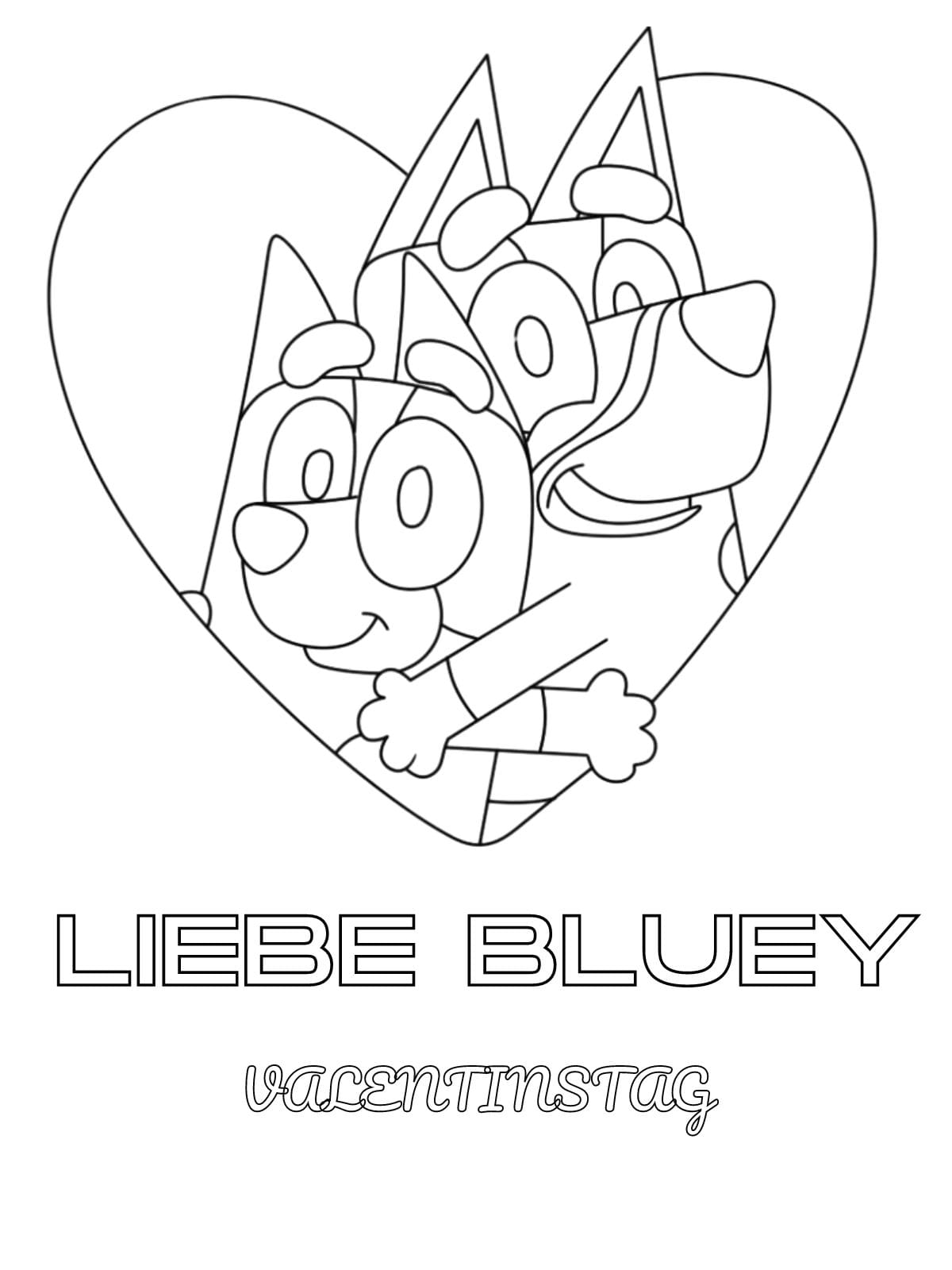 Farbebild Bluey Fur Kleinkinder