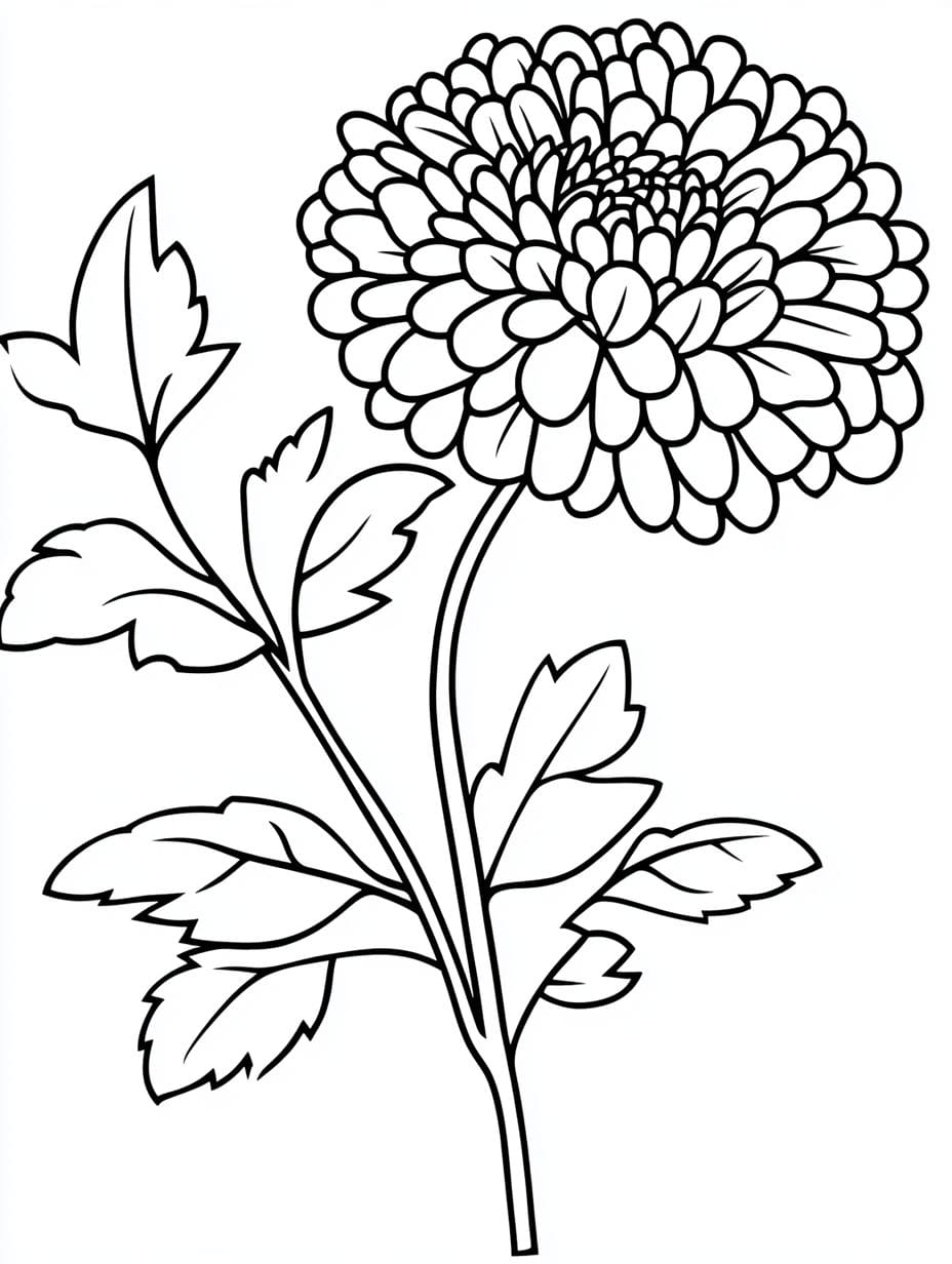 Malvorlage Chrysantheme