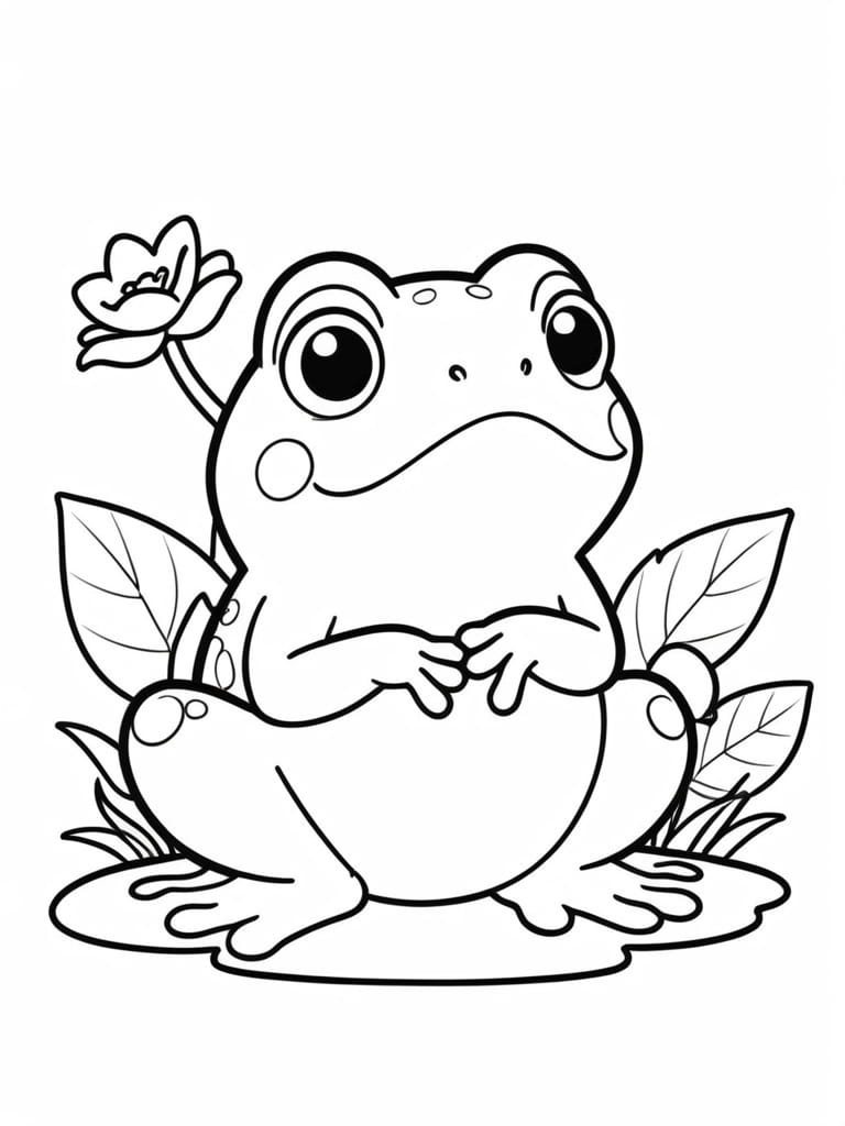 Malvorlage Frosch