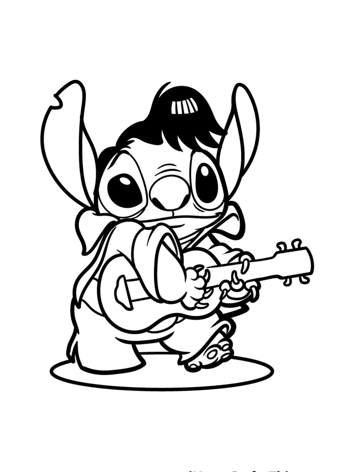 Stitch Mit Gitarre Ausmalbilder