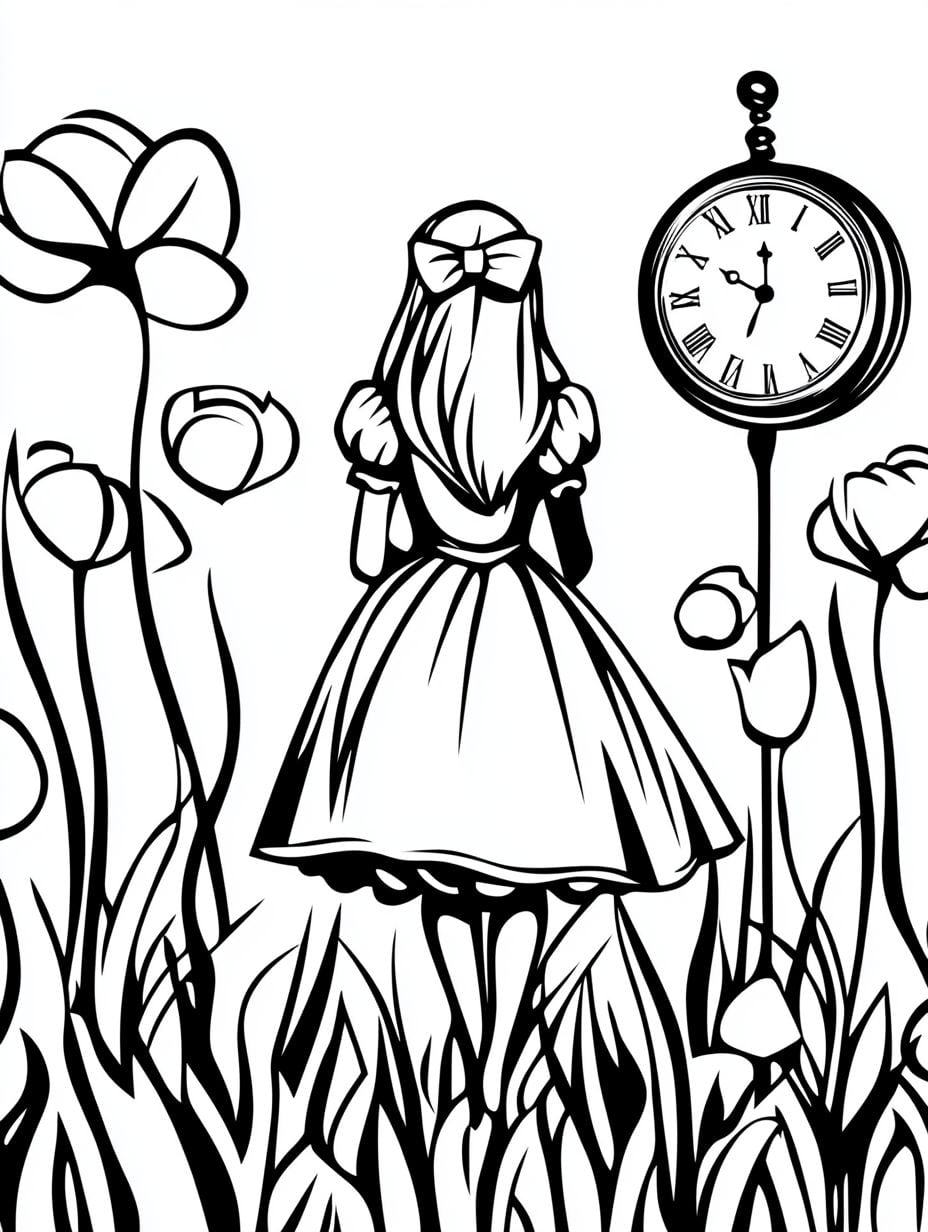 Alice Und Die Blumen Wunderland Ausmalbilder