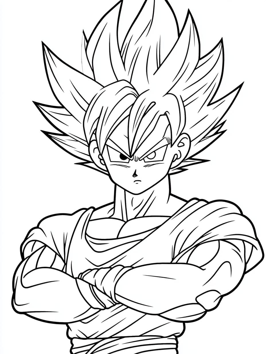 Anime Ausmalbilder Goku Supersaiyajin