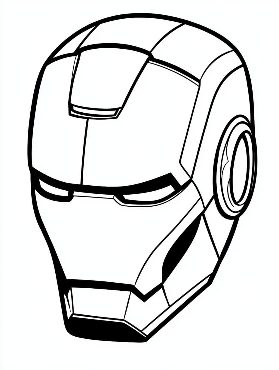 Ausmalbilder Ironman Maske