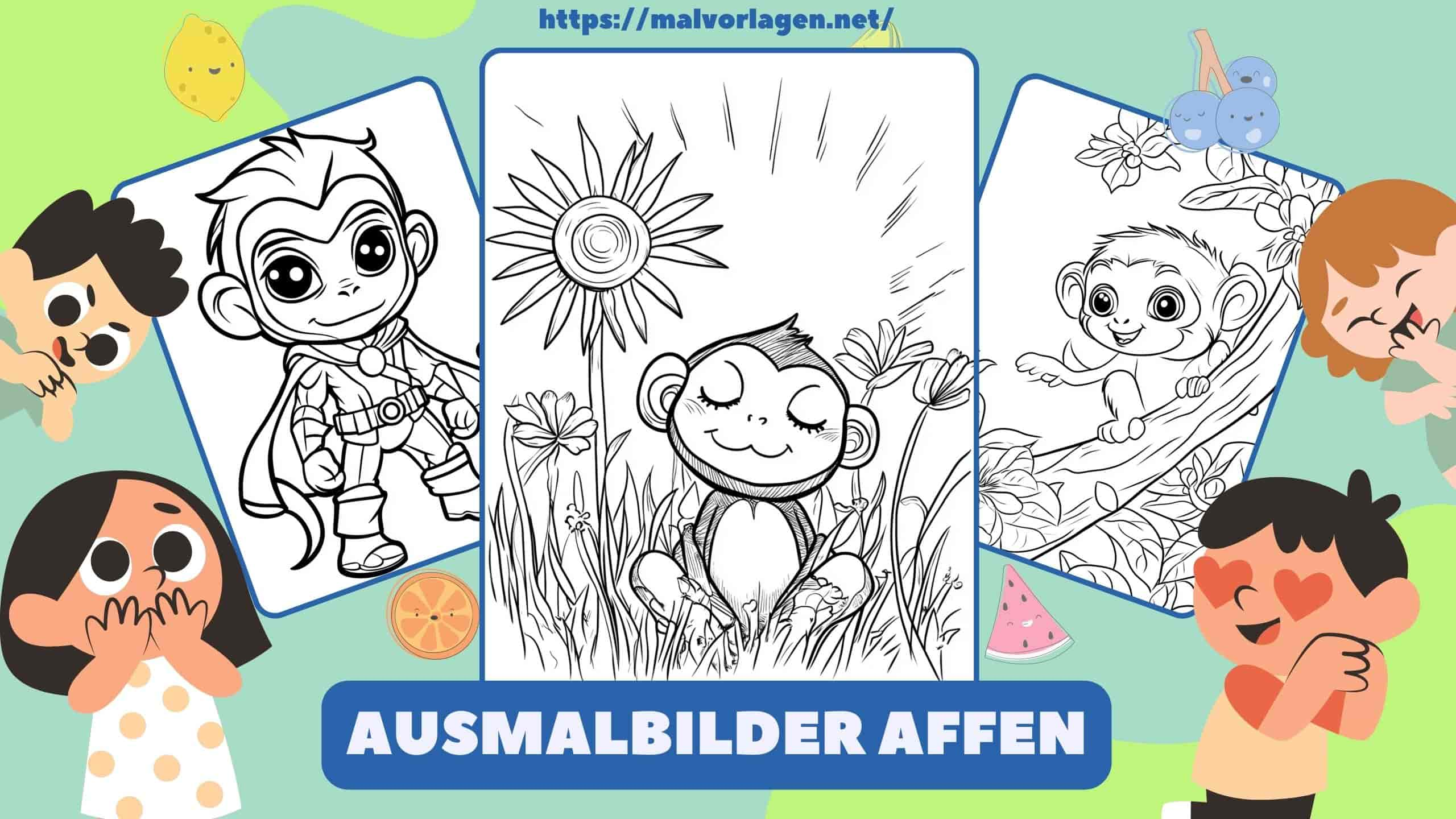 Ausmalbilder Affen