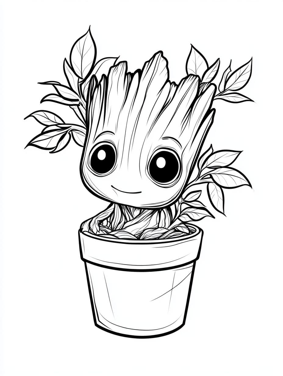 Ausmalbilder Baby Groot