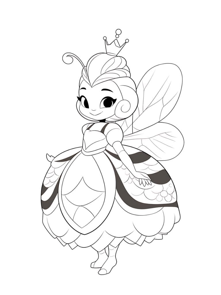 Ausmalbilder Bienenprinzessin