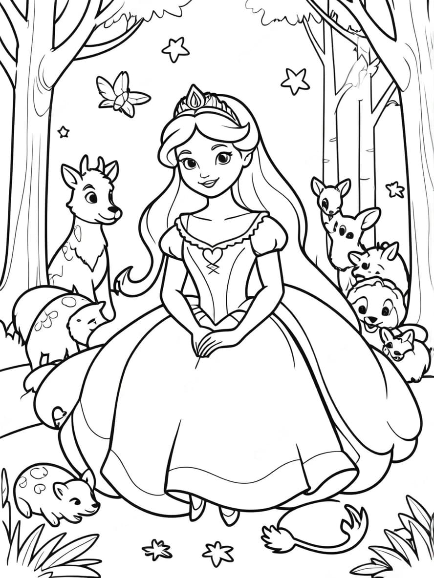 Ausmalbilder Disney Prinzessin Und Die Tiere