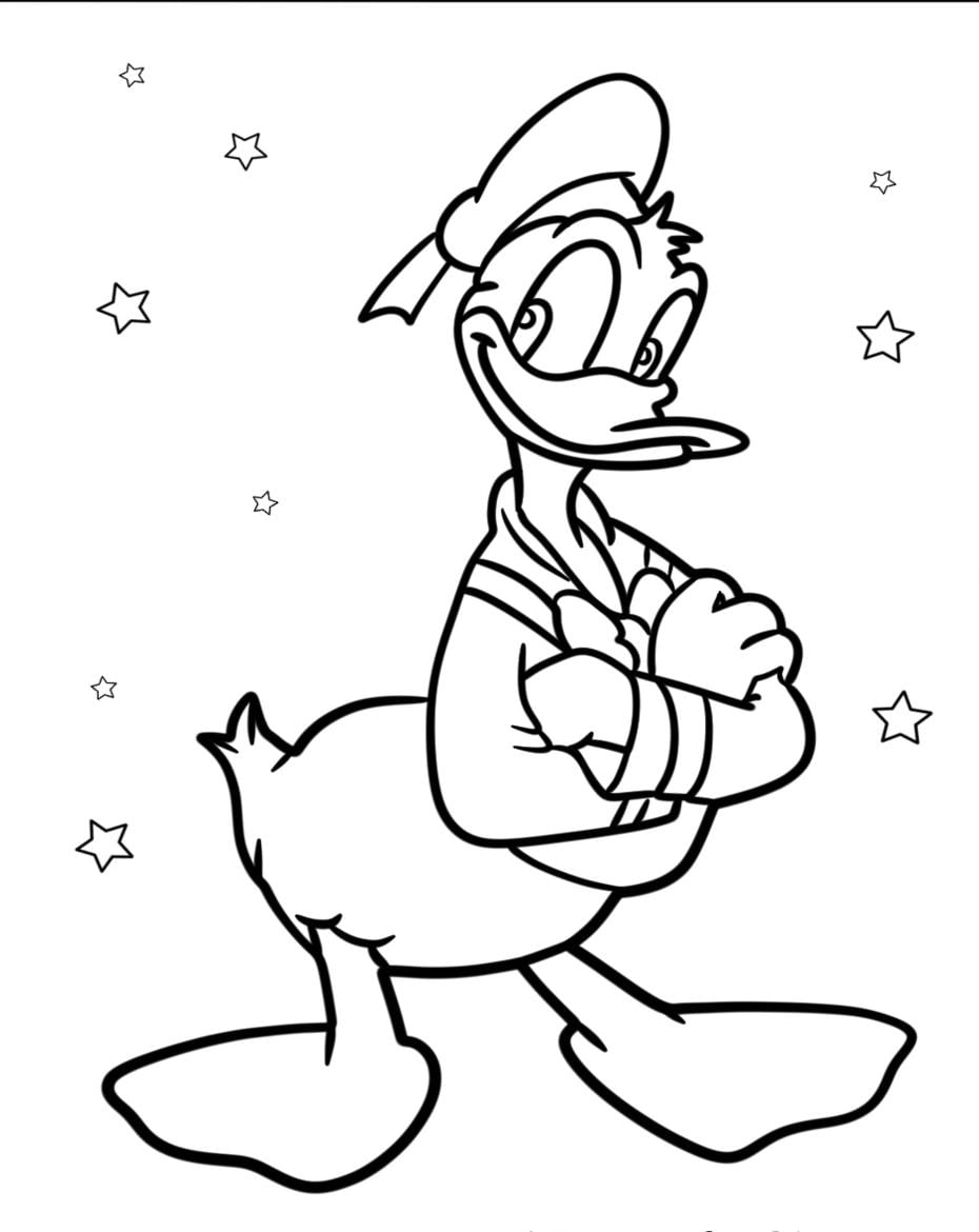 Ausmalbilder Donald Duck Für Kinder