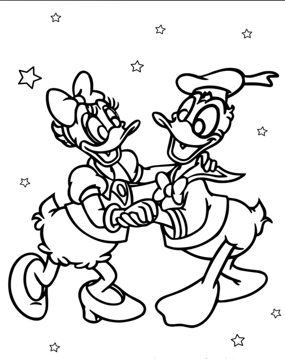 Ausmalbilder Donald Duck Und Liebe