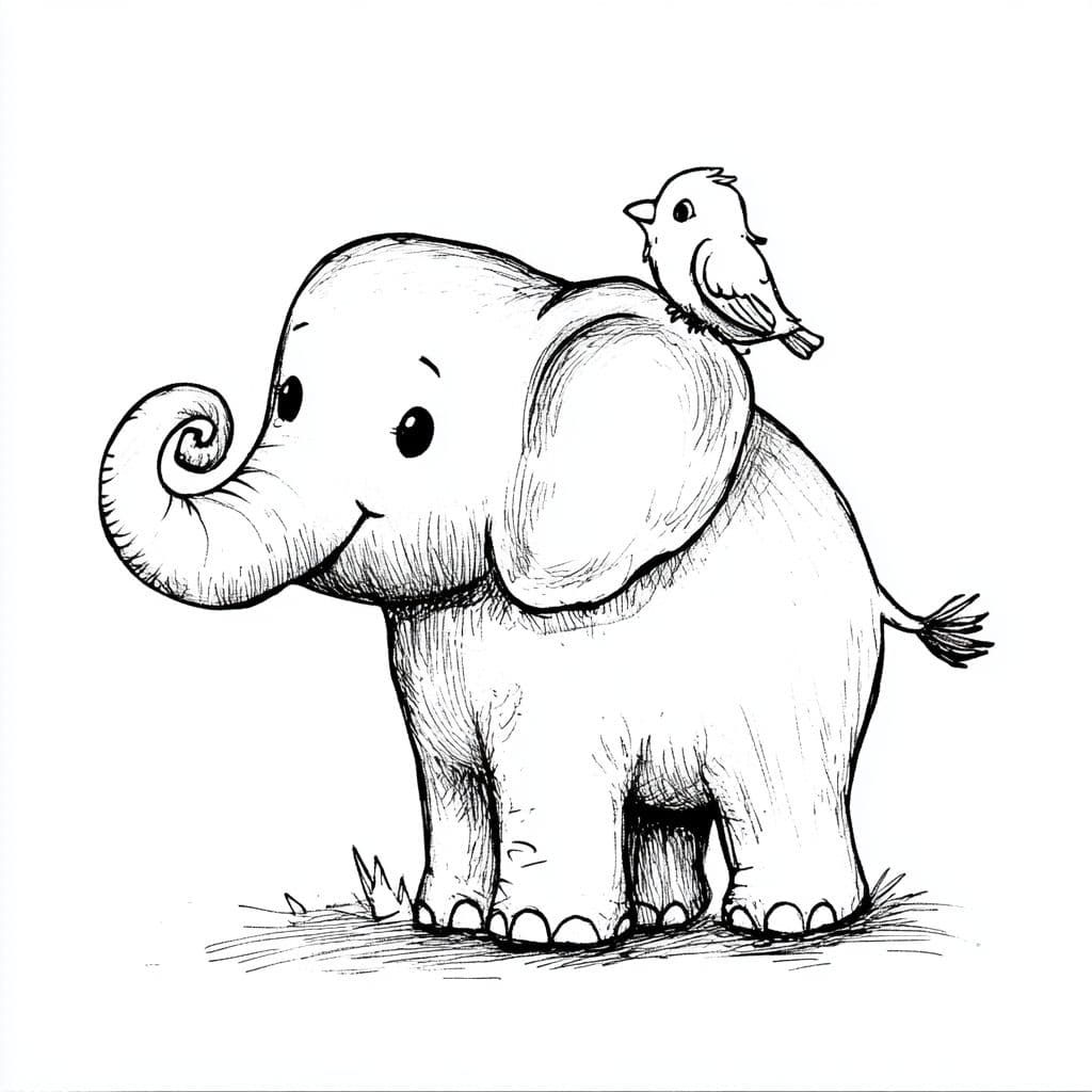 Ausmalbilder Elefant Baby