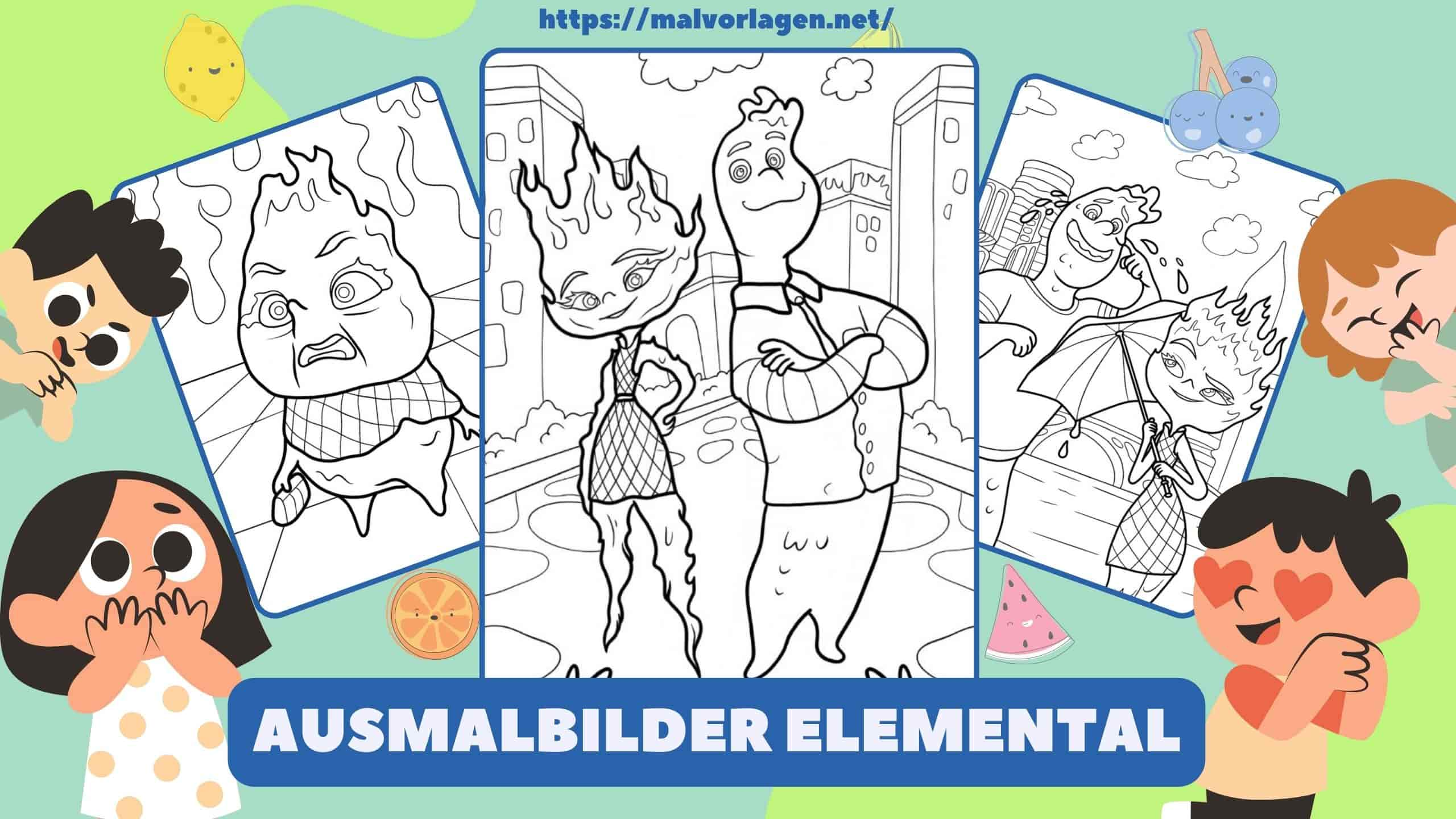 Ausmalbilder Elemental