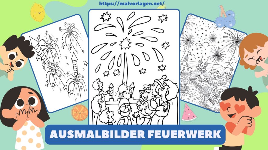 Ausmalbilder Feuerwerk