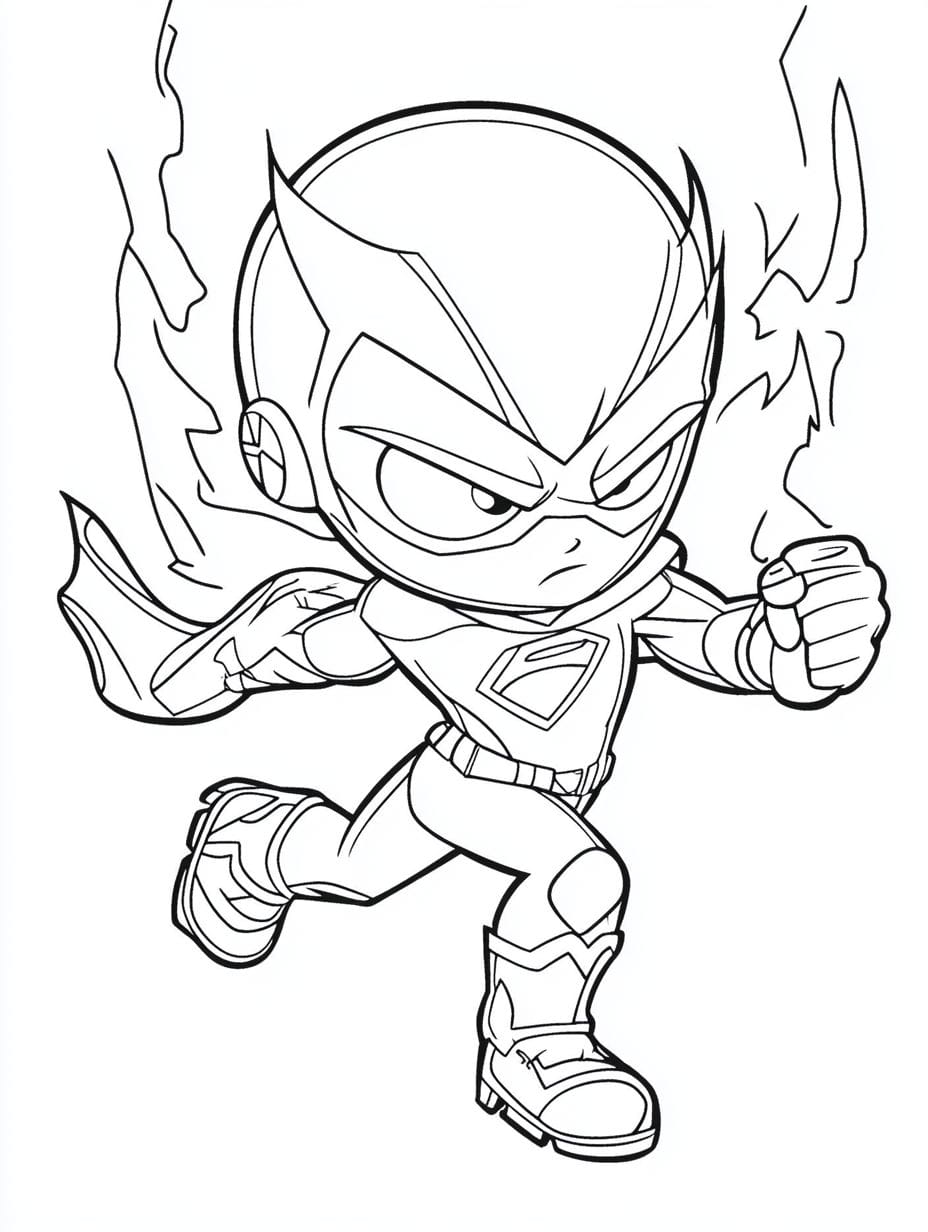 Ausmalbilder Flash Chibi