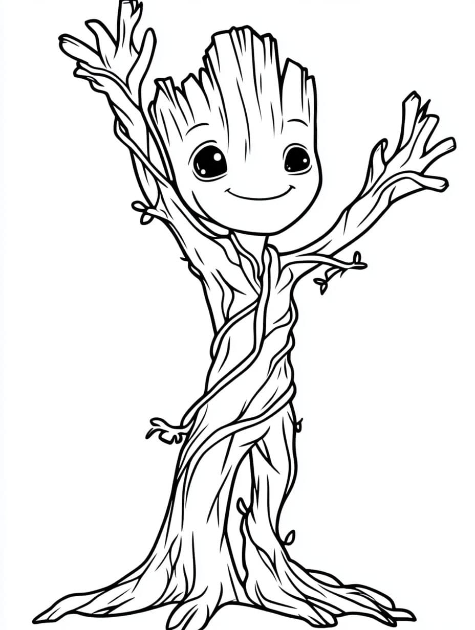 Ausmalbilder Groot Aus Guardians