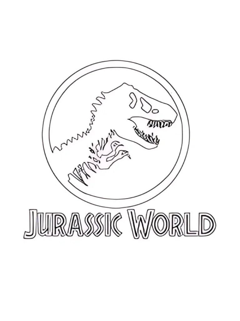 Ausmalbilder Jurassic World Logo