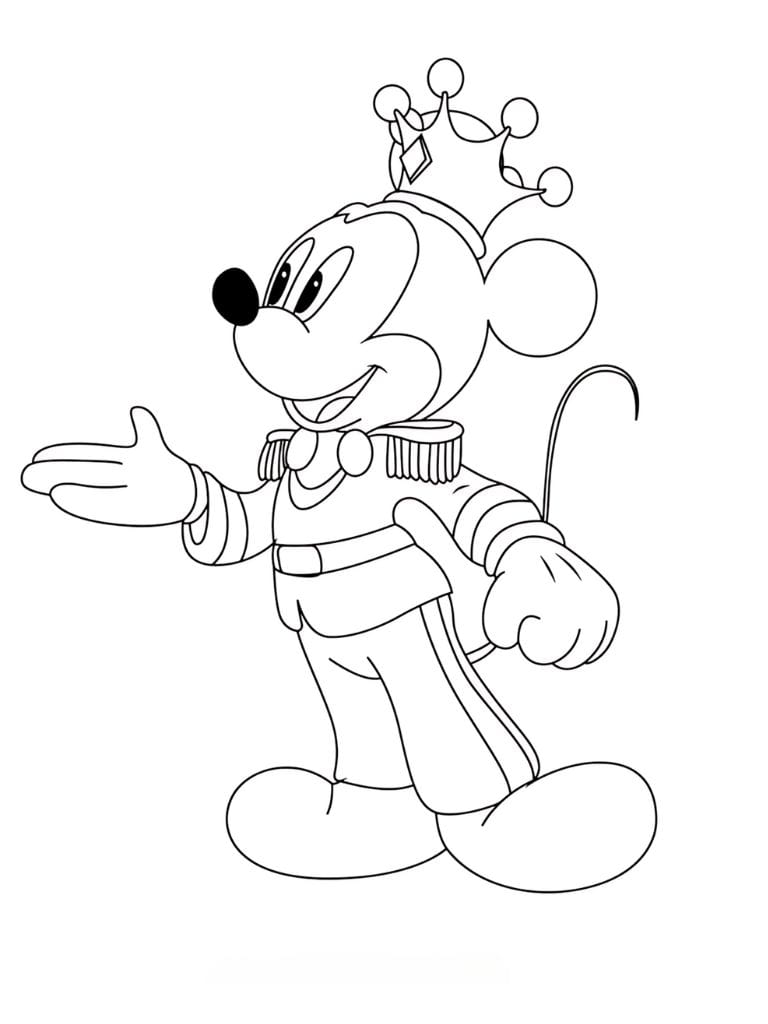 Ausmalbilder Mickey Prinz