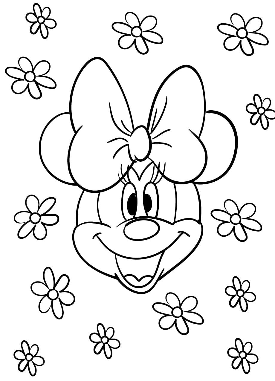 Ausmalbilder Minnie Mouse Mit Herzen