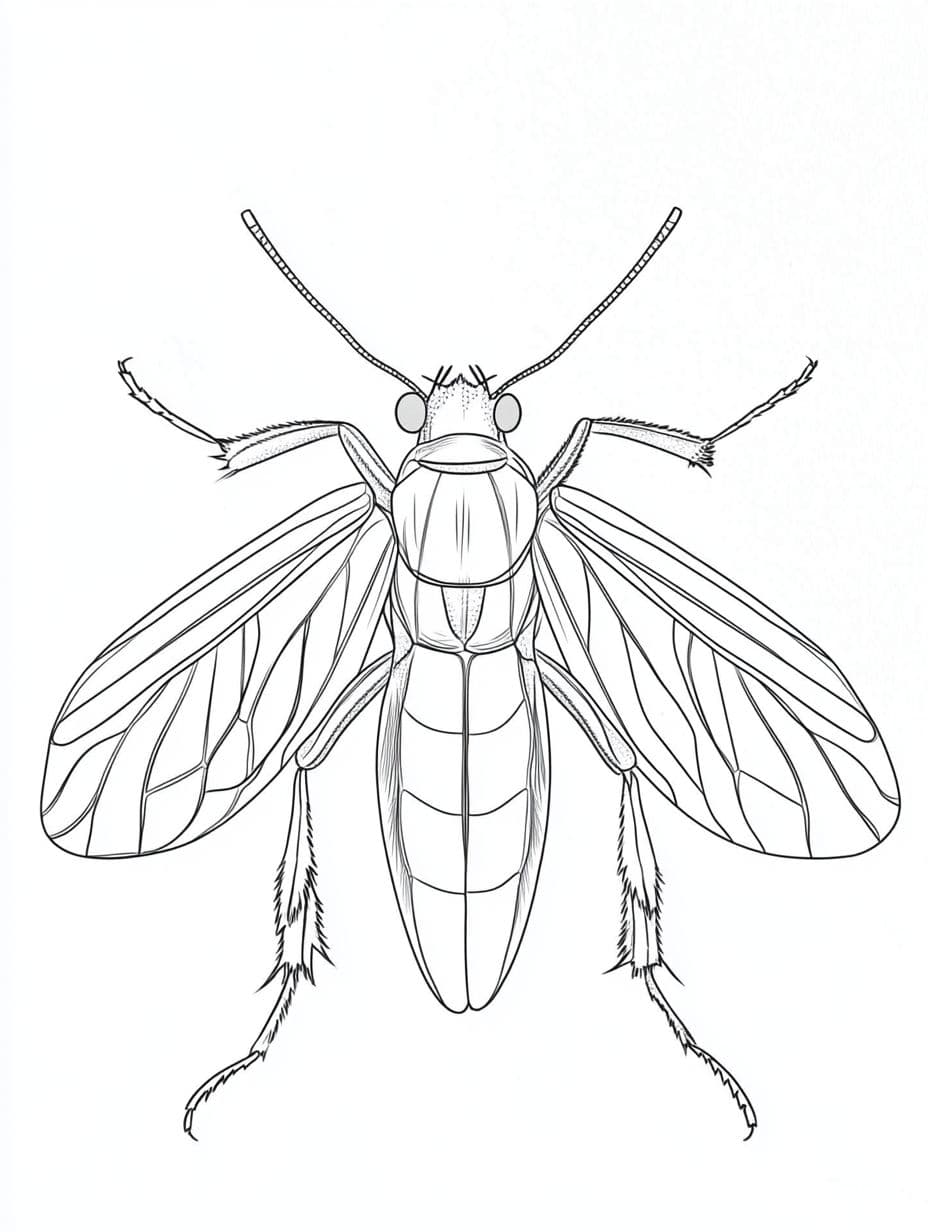 Ausmalbilder Mit Insekten Und Blatt