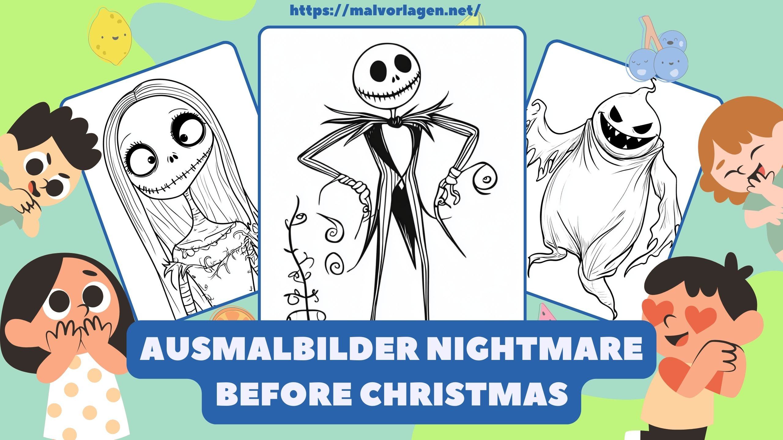 Ausmalbilder Nightmare Before Christmas