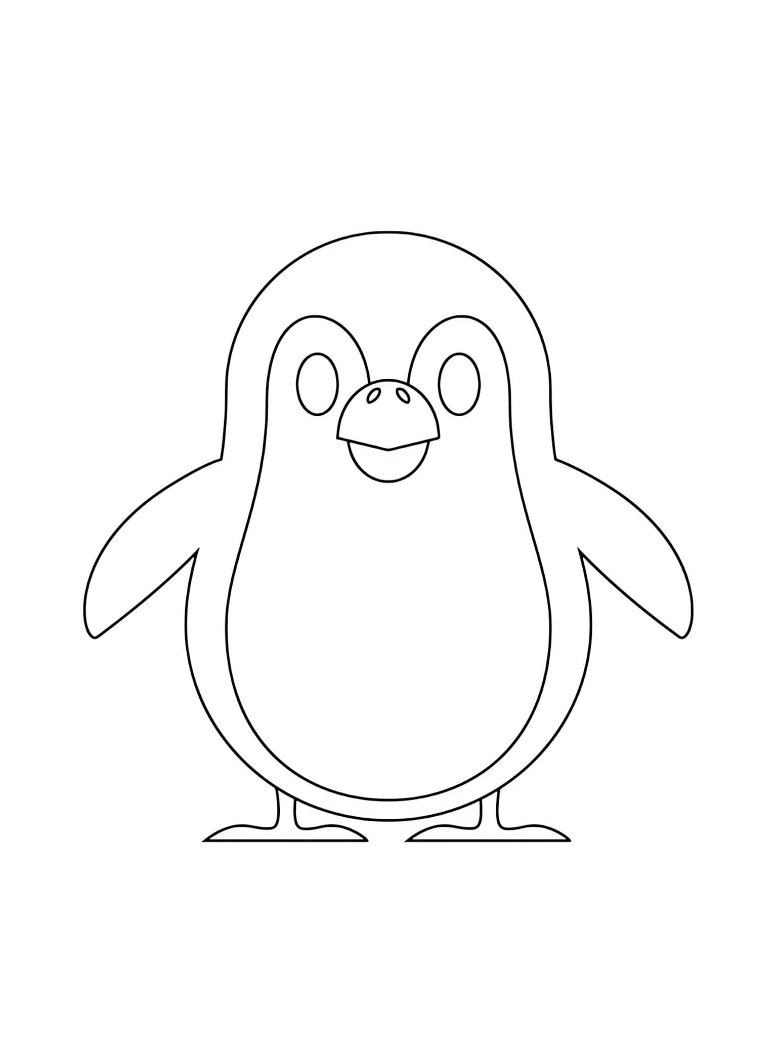 Ausmalbilder Pinguine Einfach Für Kinder