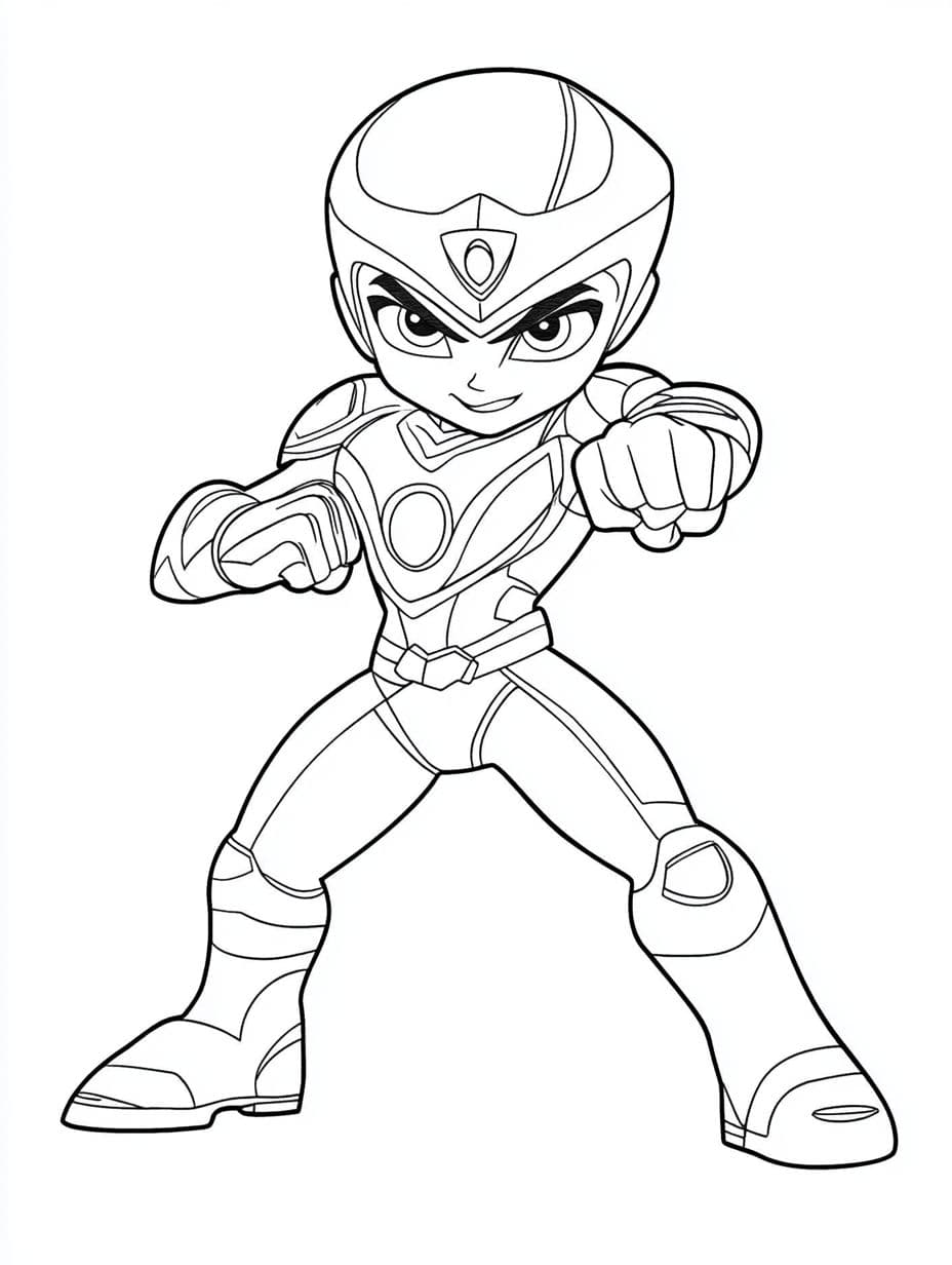 Ausmalbilder Power Rangers Chibi