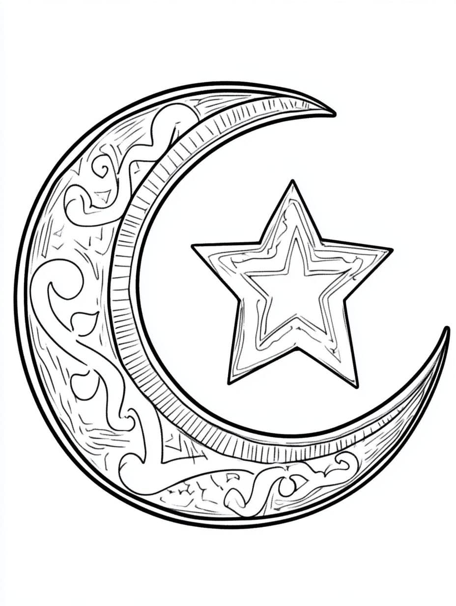 Ausmalbilder Ramadan Symbol