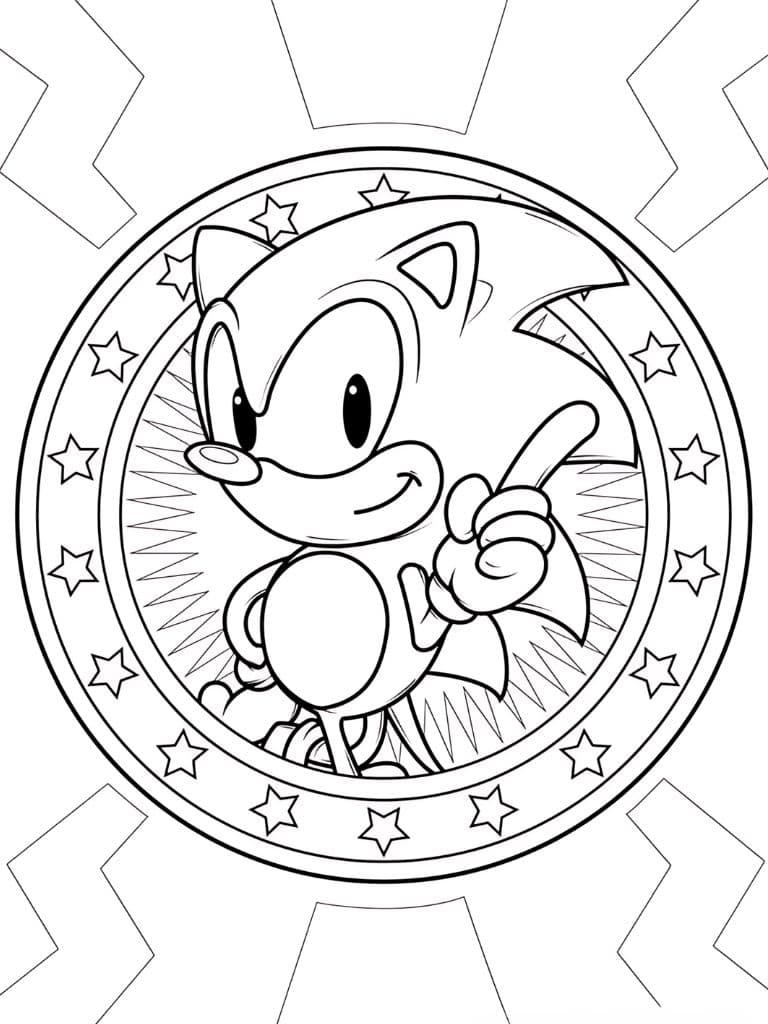 Ausmalbilder Sonic Im Ziel