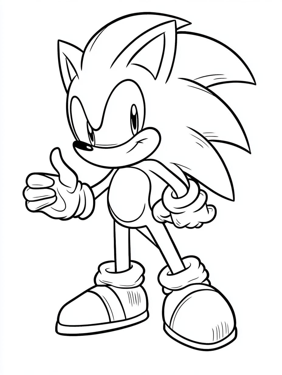 Ausmalbilder Sonic Ist Ein Guter Freund