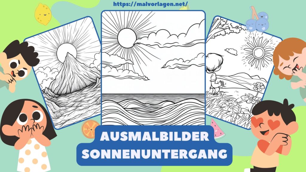 Ausmalbilder Sonnenuntergang