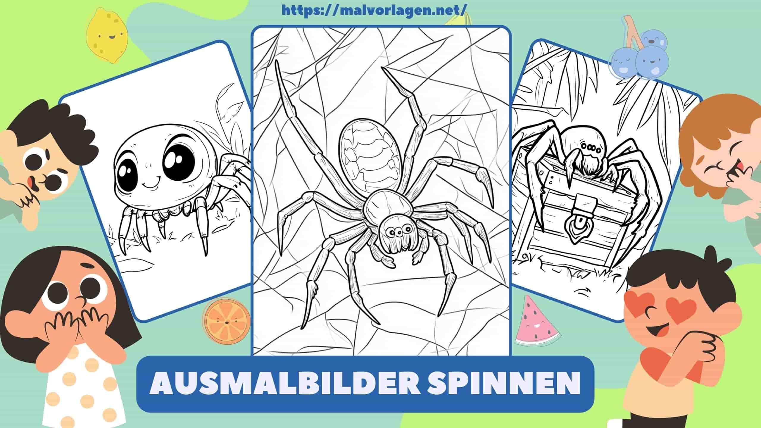 Ausmalbilder Spinnen