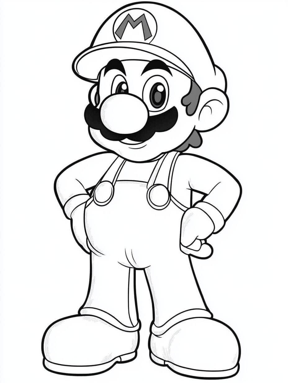 Ausmalbilder Super Mario Fur Kinder