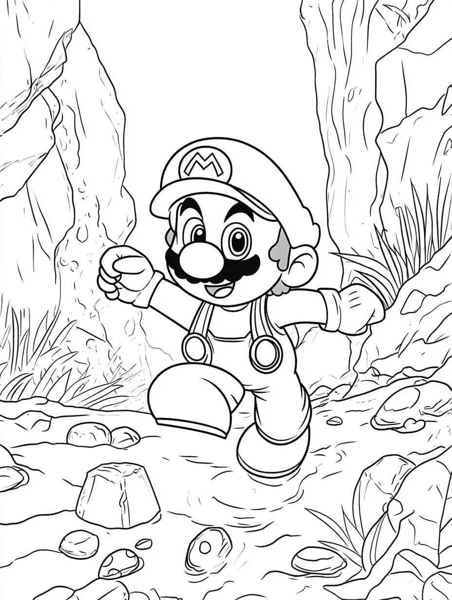 Ausmalbilder Super Mario Lost On The Island