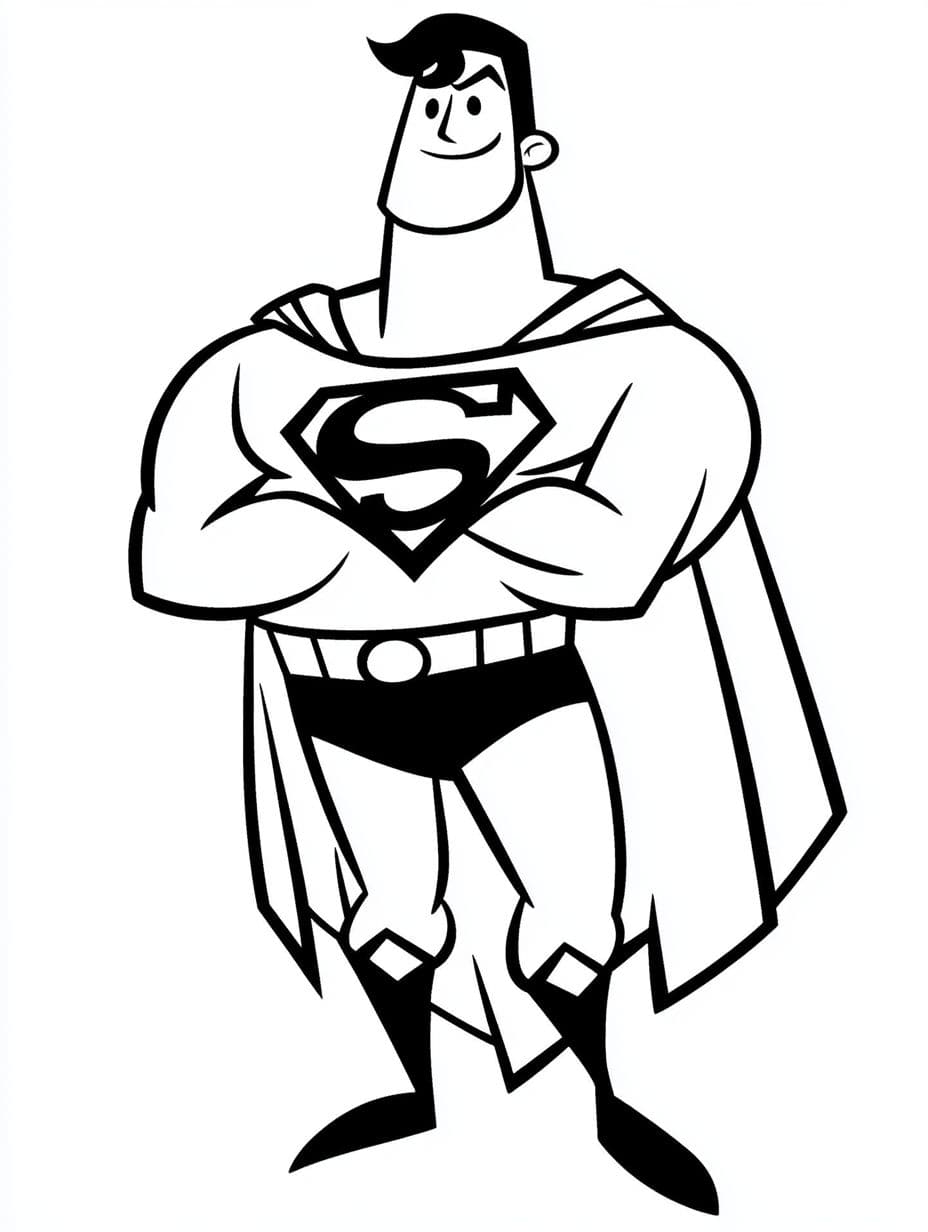 Ausmalbilder Superman Karikatur