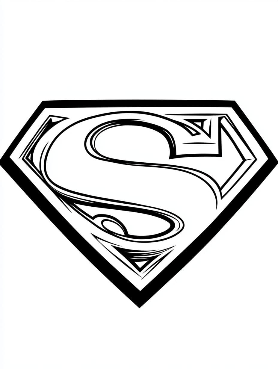 Ausmalbilder Superman Logo