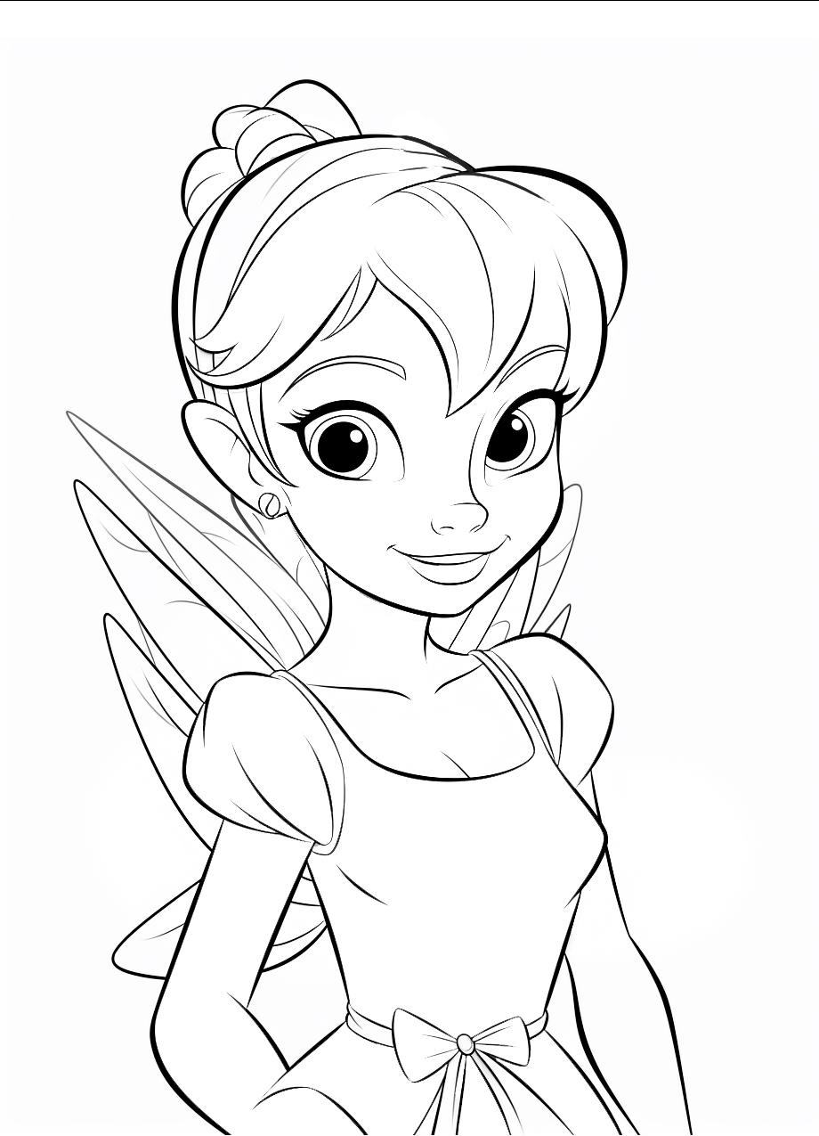 Ausmalbilder Tinkerbell Porträt