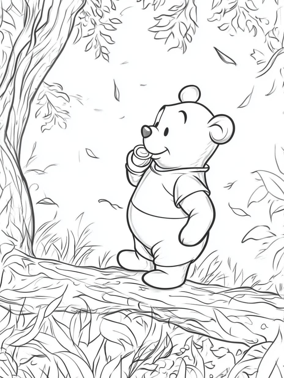 Ausmalbilder Winnie Puuh Im Wald