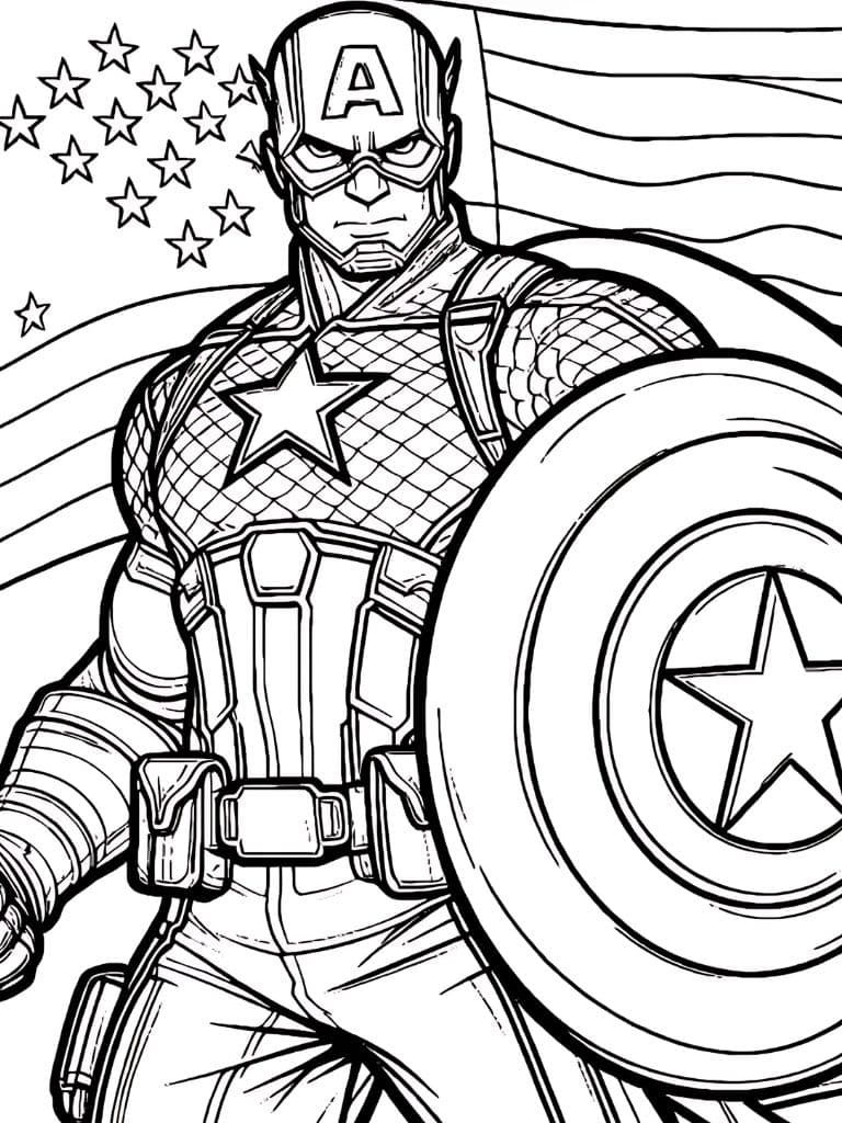 Avengers Ausmalbilder Captain America